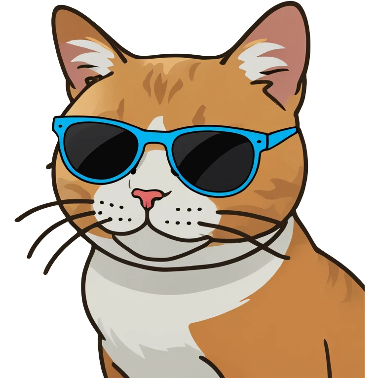 Cat with sunglasses emoji