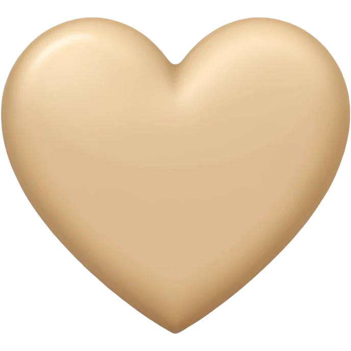 Beige heart emoji