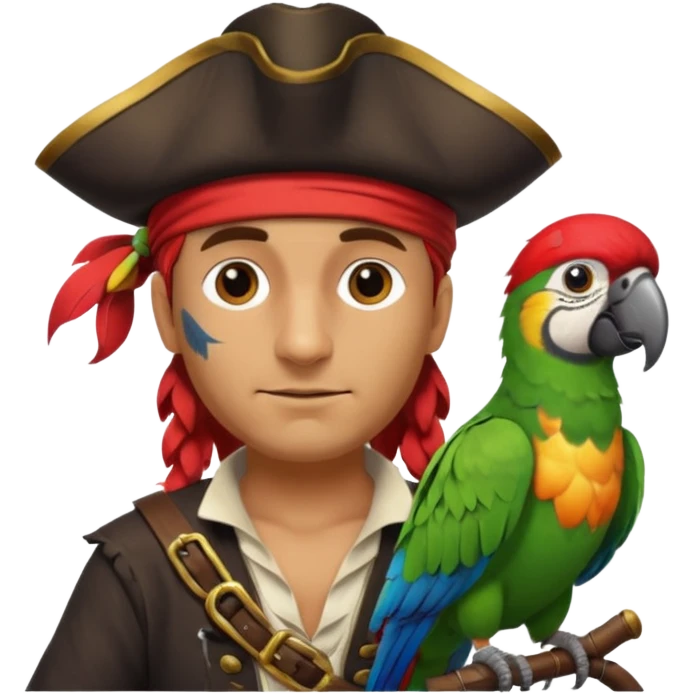 pirate and parrot emoji