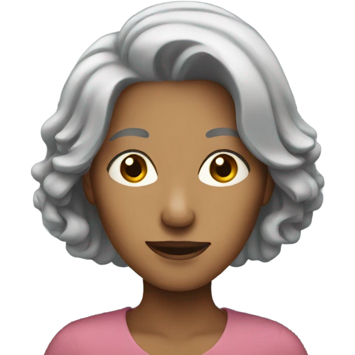 Woman with Gray hair emoji