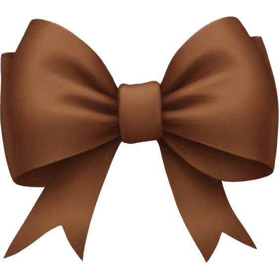 brown bow emoji