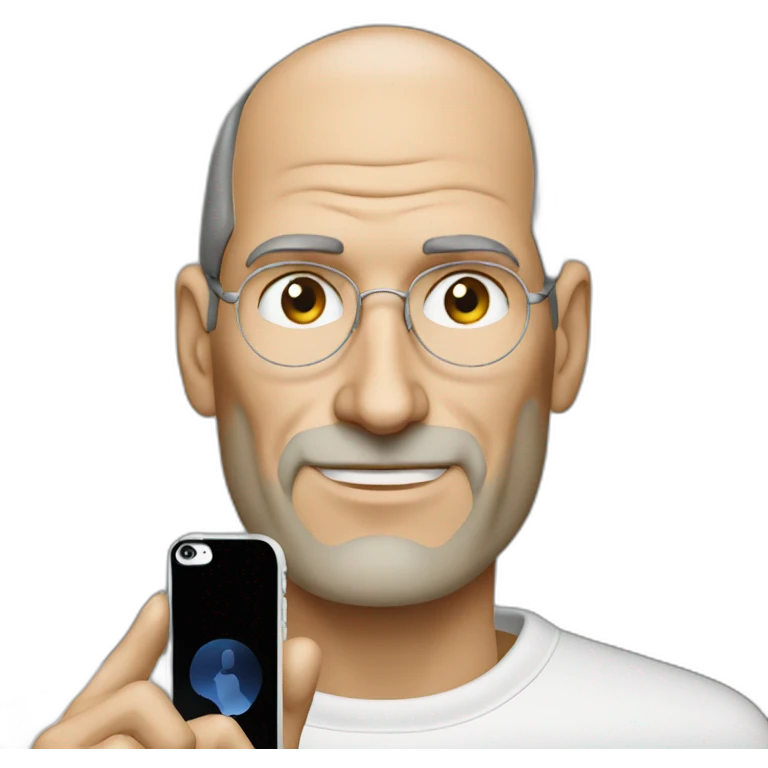 steve jobs using Microsoft phone emoji