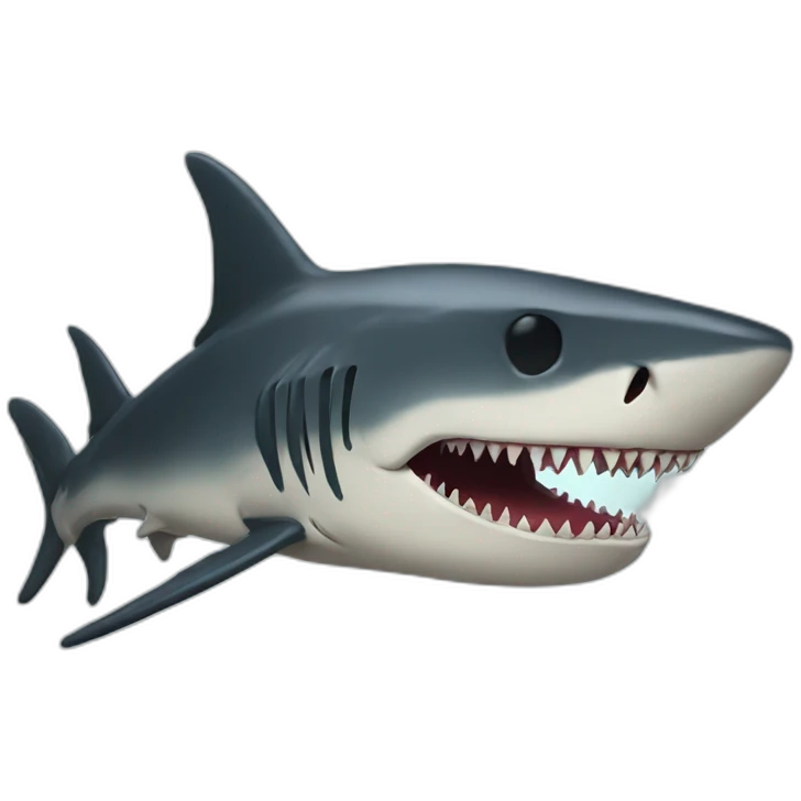 Skull shark  emoji