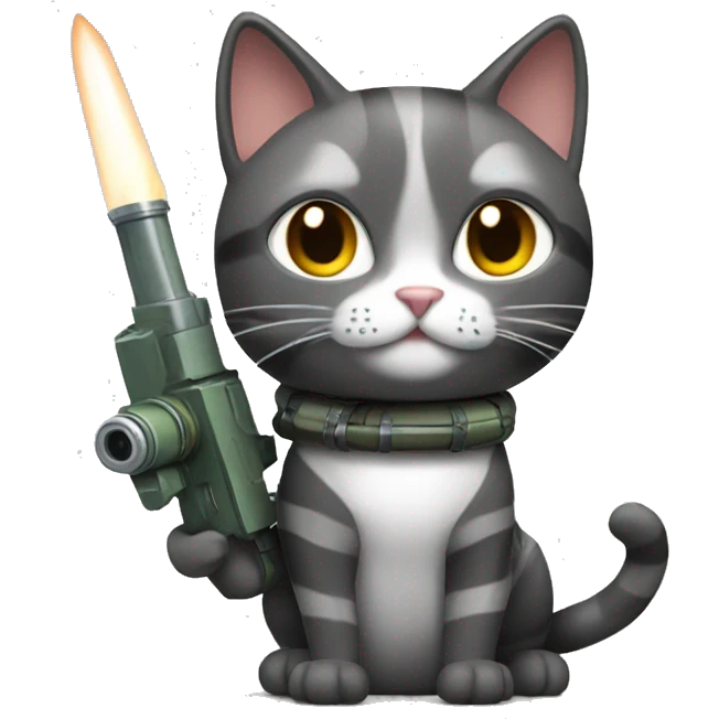 Cat with rocket launcher  emoji