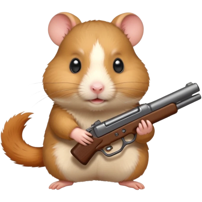 Hamster with a gun emoji