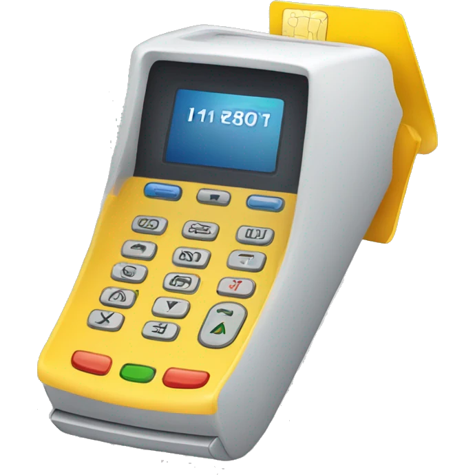 Yellow Credit Card Reader emoji