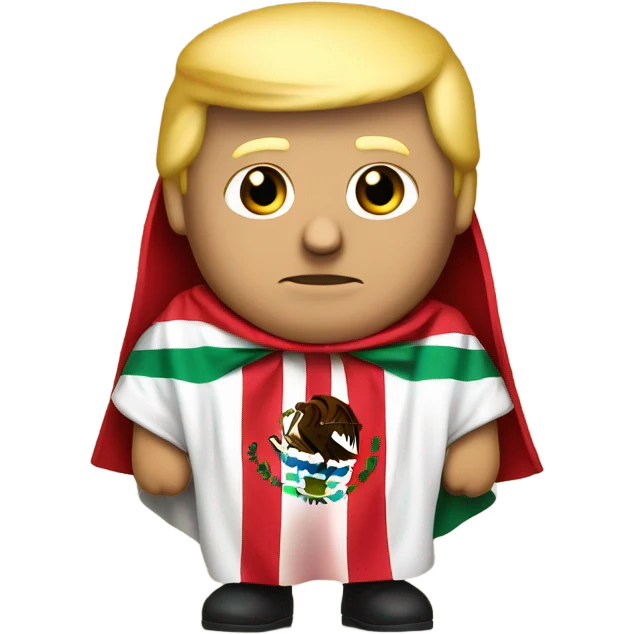 Trump wearing Mexican flag  emoji
