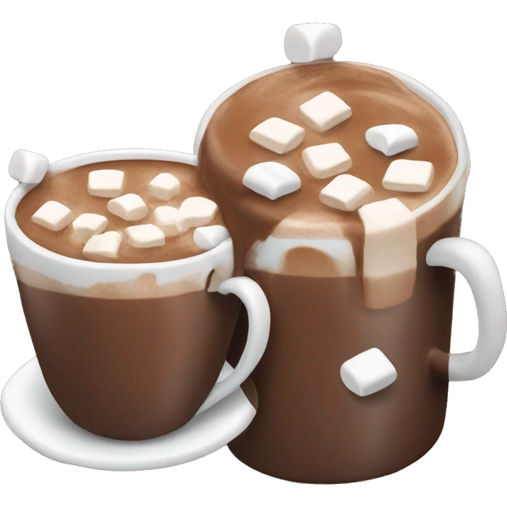 hot chocolate with marshmallows  emoji