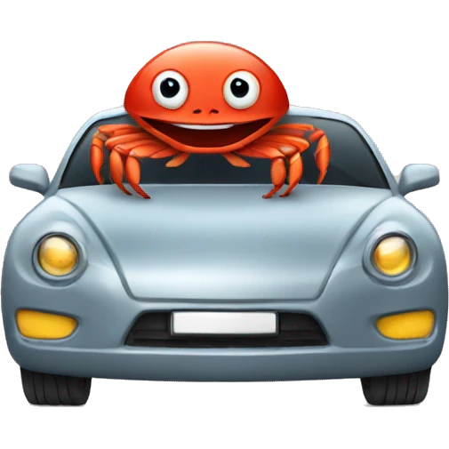 Crab driving a car  emoji