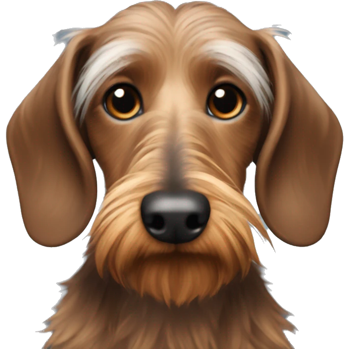 wire haired dachshund boar long beard emoji
