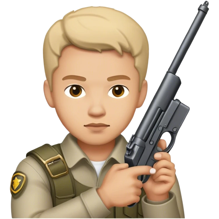 Gun man emoji