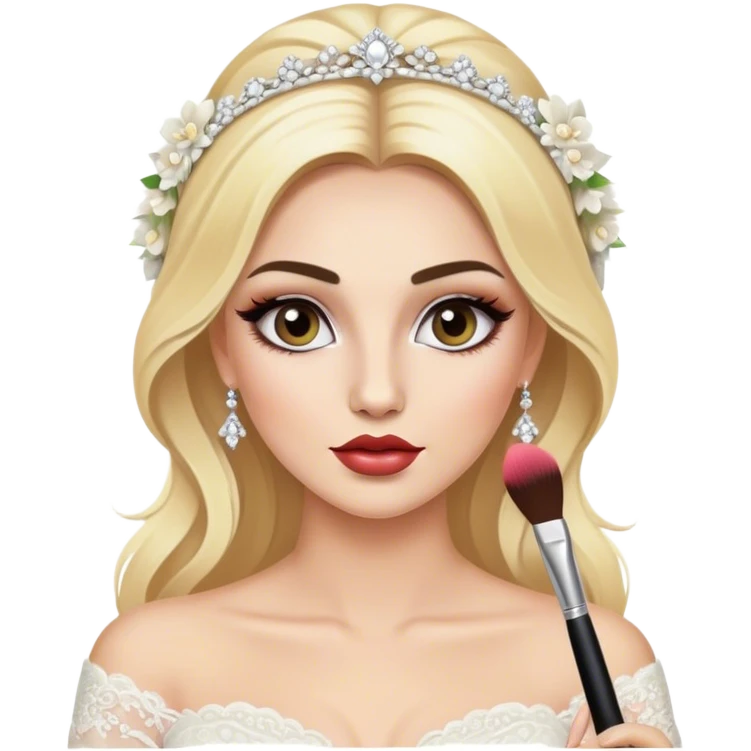 luxury blonde makeup artist bridal emoji