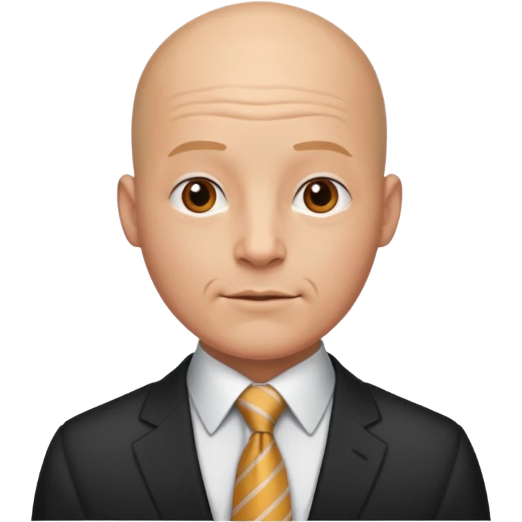bald men with ties emoji