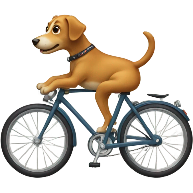 dog in a bike emoji