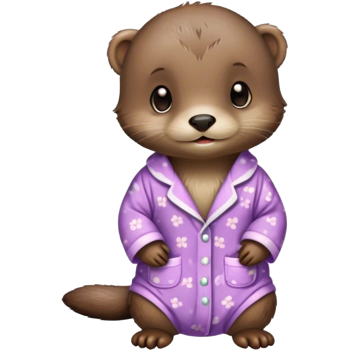 baby otter wearing a pj set emoji