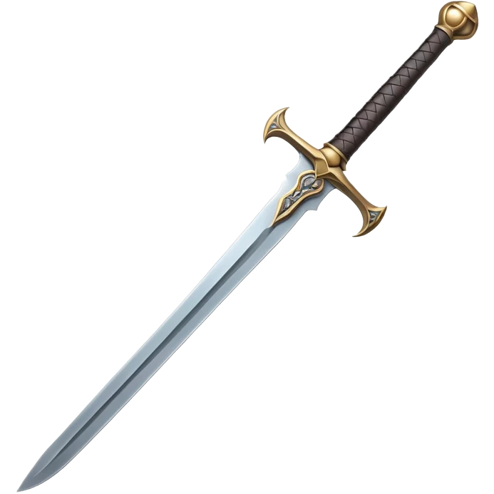 Medieval iron sword with detailed hilt and blade emoji