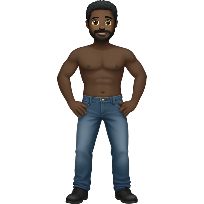 Jeans negros de pata ancha  emoji