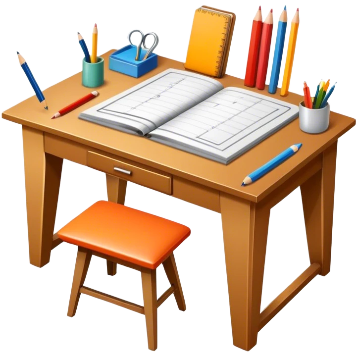 Icon for Furniture Design: a furniture drawing with 3D models of furniture pieces placed on top, accompanied by rulers and a pencil. The icon should represent the design process with focus on precision and modeling. Transparent background. emoji
