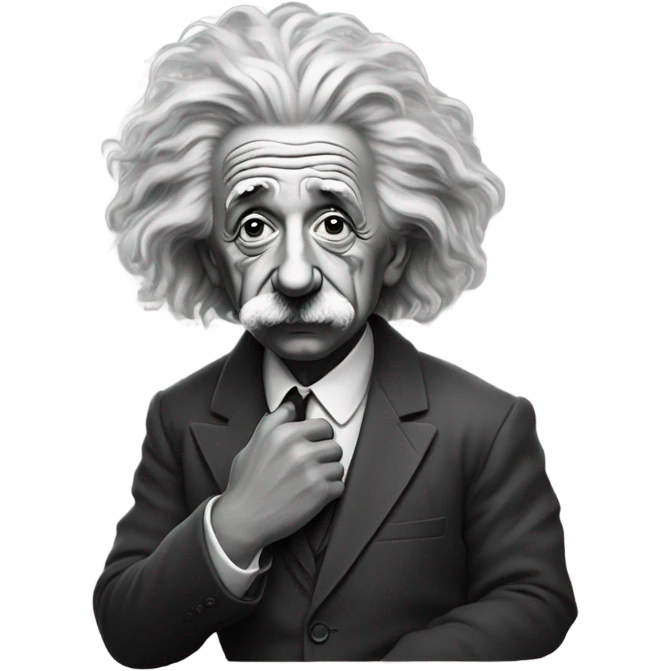 Einstein thinking emoji