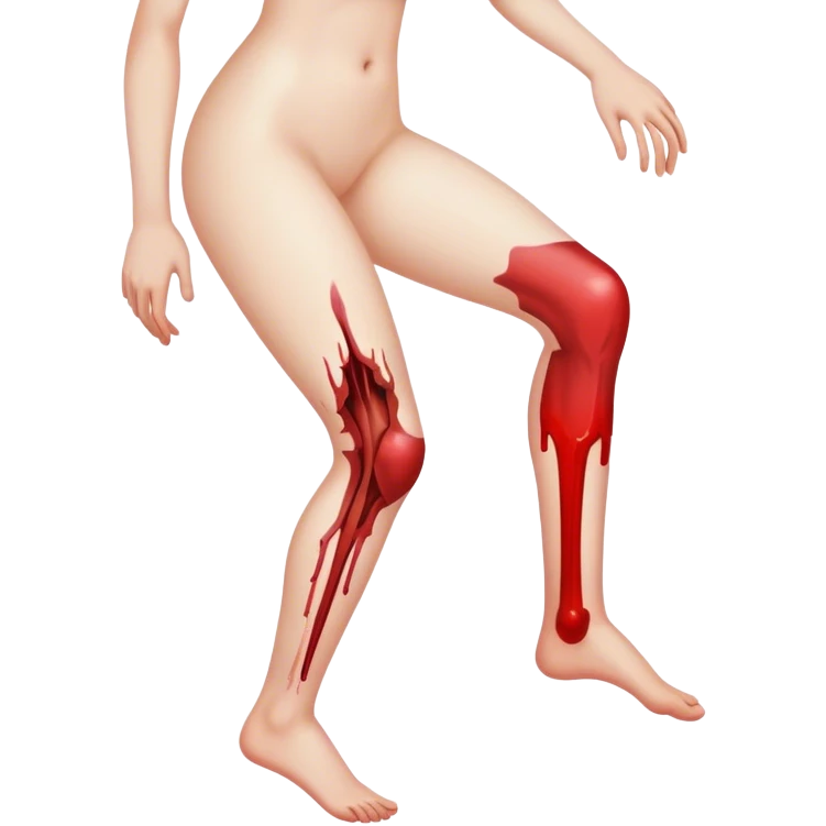 Bleeding from leg injury emoji