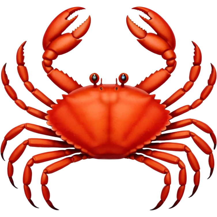 A live crab with only eight legs and two pincers emoji