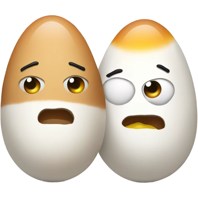two hard boiled eggs emoji