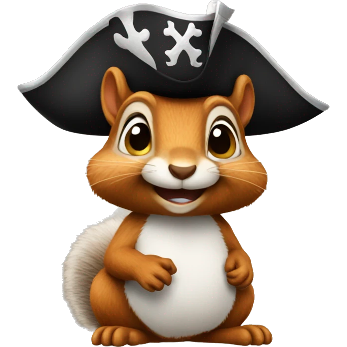 squirrel in a pirate hat emoji