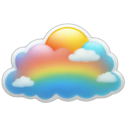 rainbow cloud emoji
