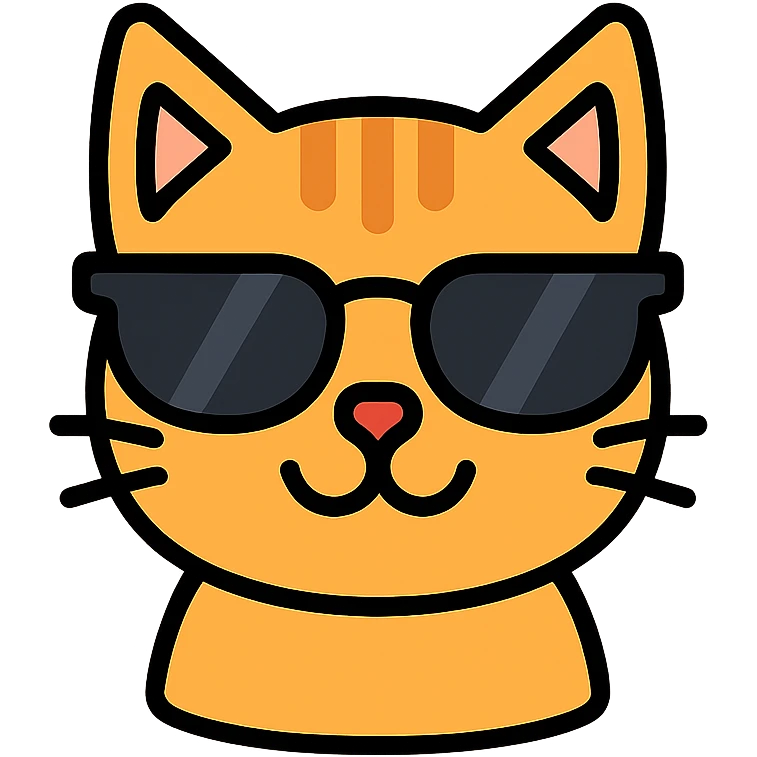 cat wearing sunglasses emoji