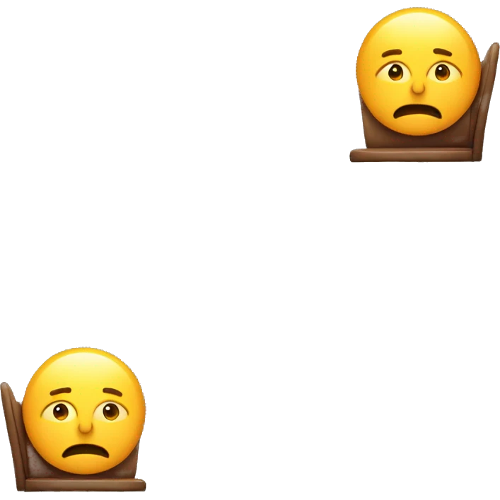man thinking on chair emoji