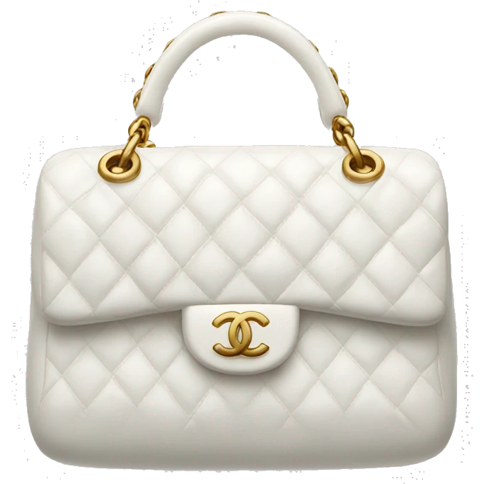 White Chanel bag emoji