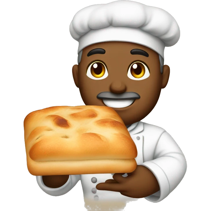 baker with a focaccia emoji
