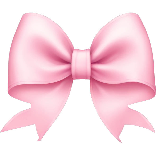 light pink ribbon bow emoji