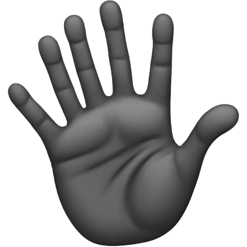 Hand with a smile on it emoji