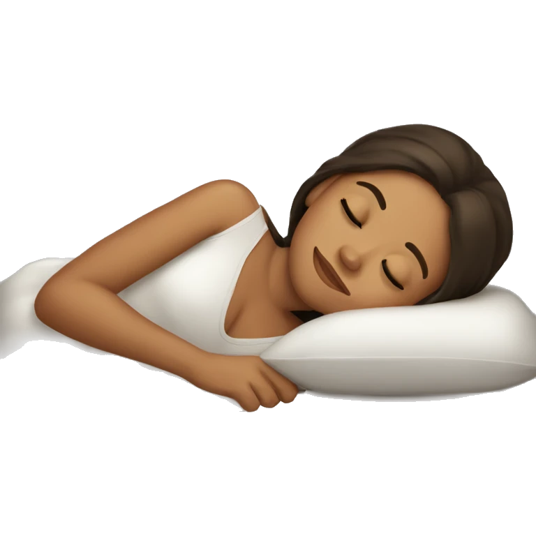 Brunette girl sleeping emoji