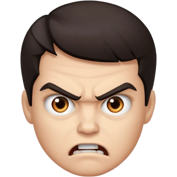 Angry clever face emoji