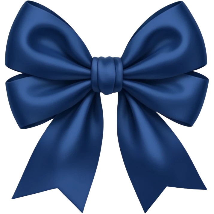 Navy blue bow emoji
