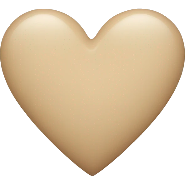 beige heart emoji