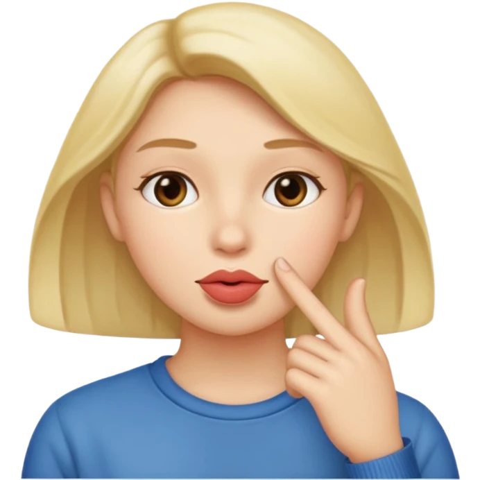 Le doigt sur les leves  emoji