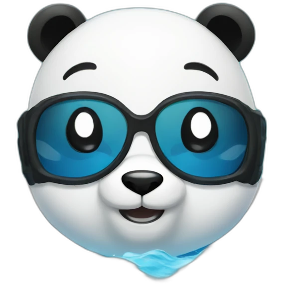 Panda athlete in swimming pool emoji