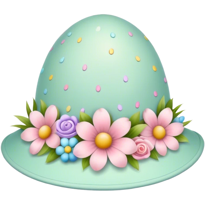 Floral Easter hat emoji