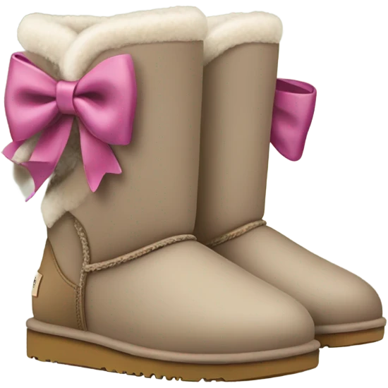 Uggs with bow emoji