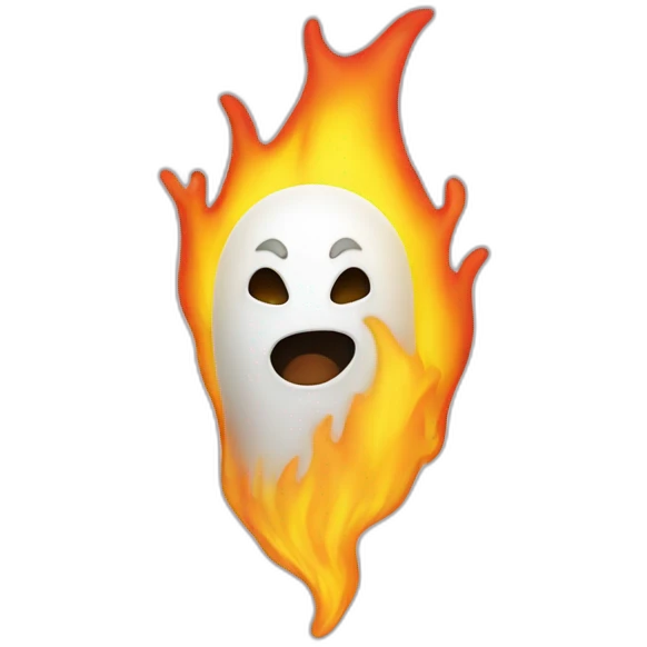 ghost-on-fire emoji