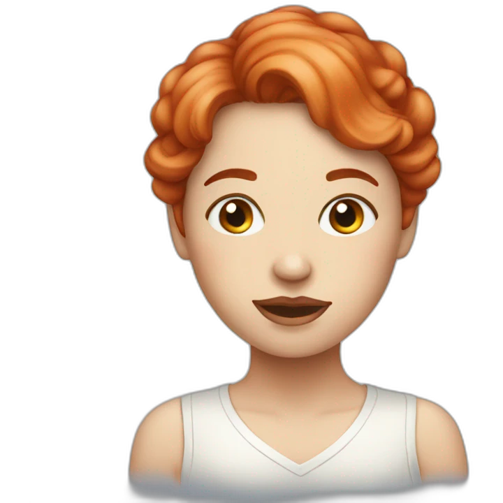 ‏full-moon-with-face-with-girly-reddish hair  emoji