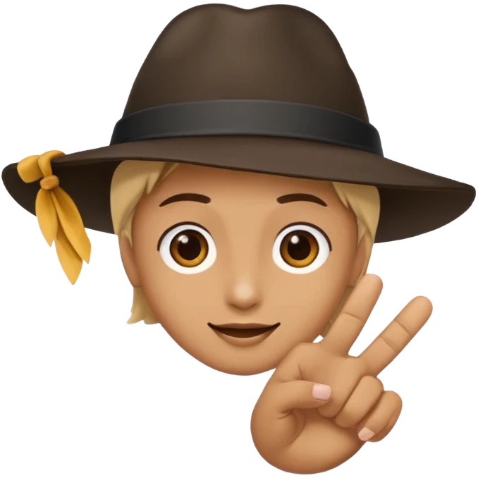 A hand showing a hattrick emoji