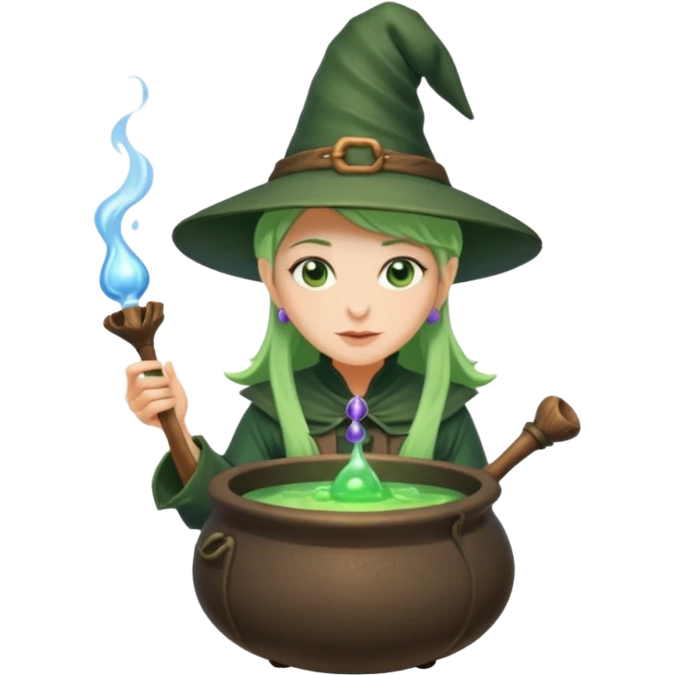 green witch cooking potion emoji
