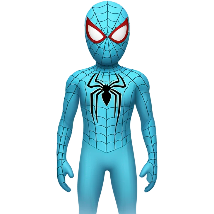 Pastel blue spiderman emoji