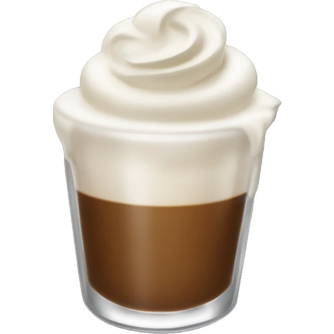 liquor shot with coffee and wipped cream emoji