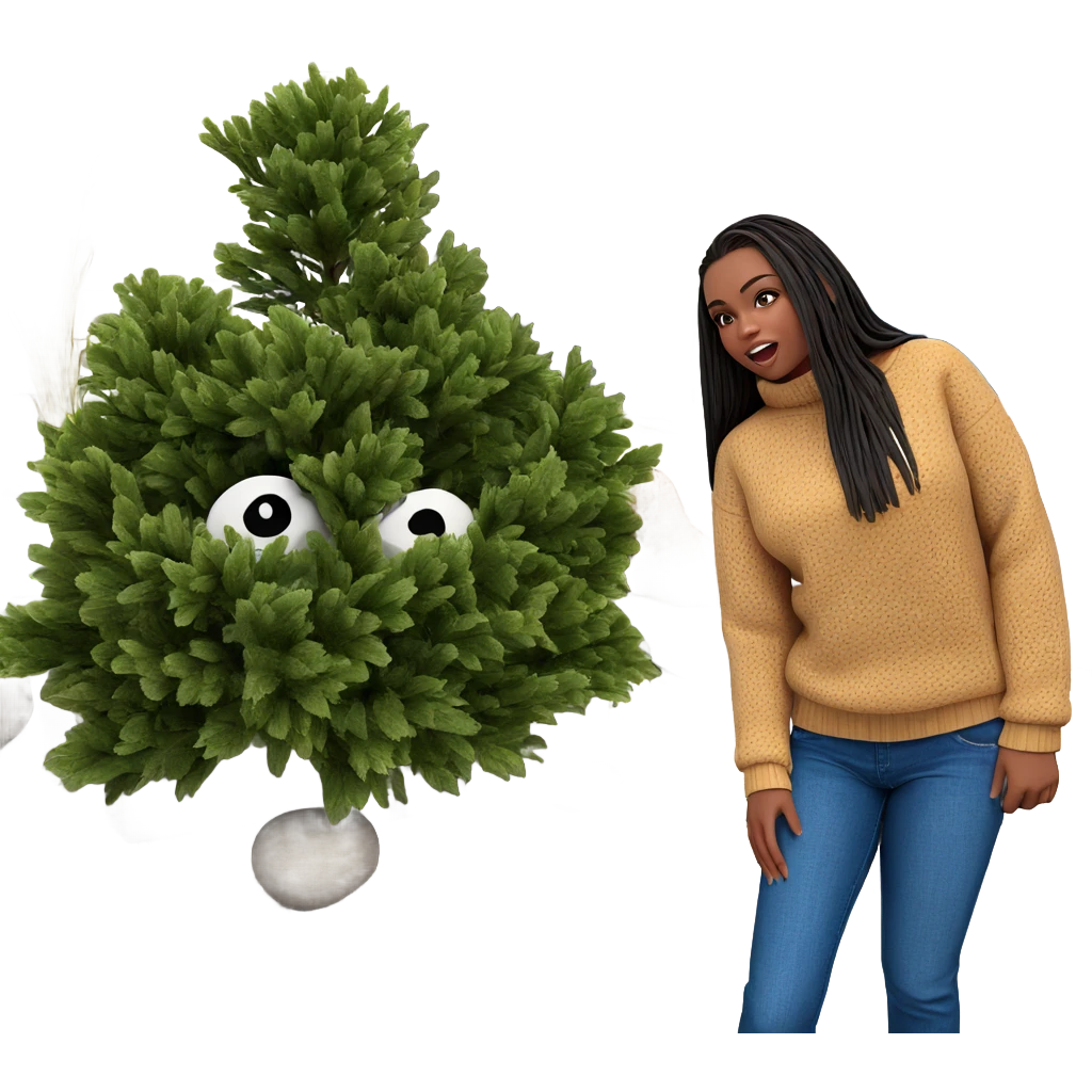 confident girl in cozy sweater emoji