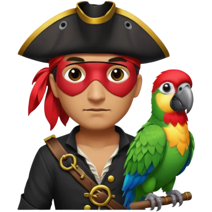pirate and parrot emoji